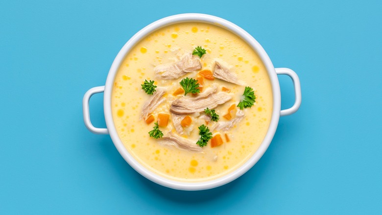 Greek avgolemono thickened with egg