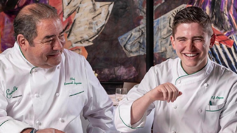 Emeril and EJ Lagasse smiling