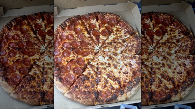 Costco pizza cooked extra.