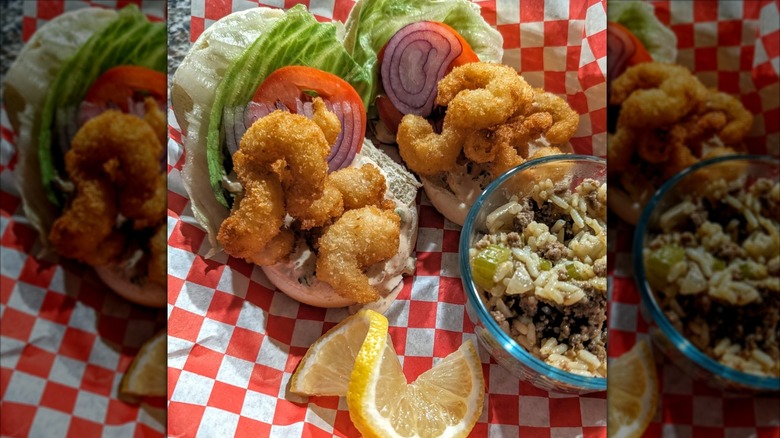 Shrimp po' boy sliders