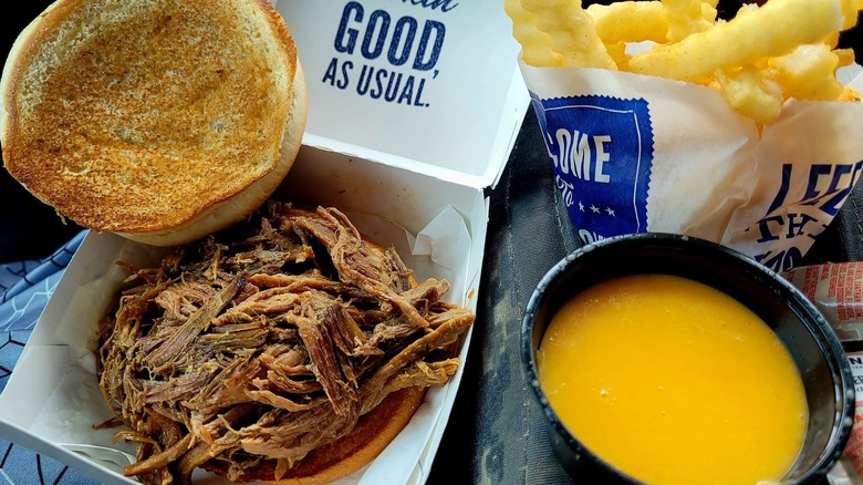 Culver's Beef Pot Roast Sandwich and fries.