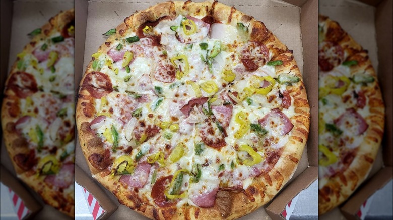 An Italian-style sub pizza from Domino's.