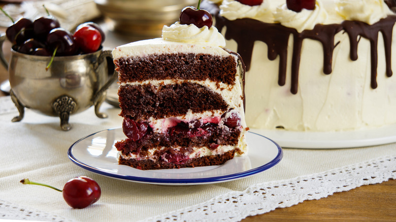 A slice of Black Forest Cake