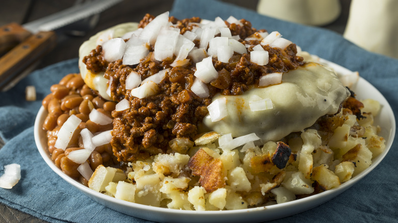 A Rochester-style Garbage Plate.