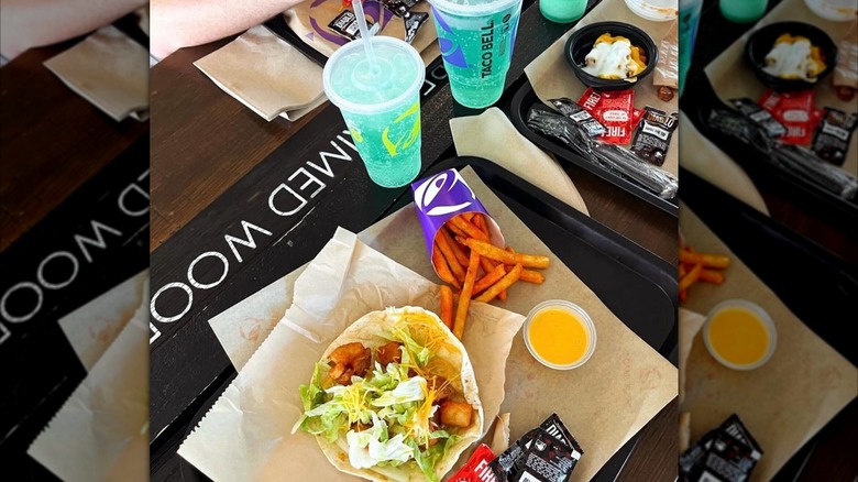 Taco Bell potatoes and spicy potato soft taco