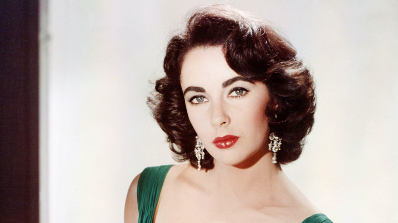 An image of Elizabeth Taylor staring into the camera.