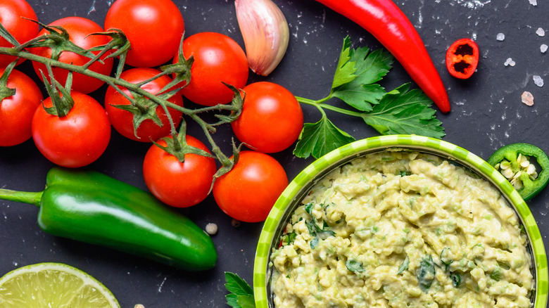 salsa and avocado
