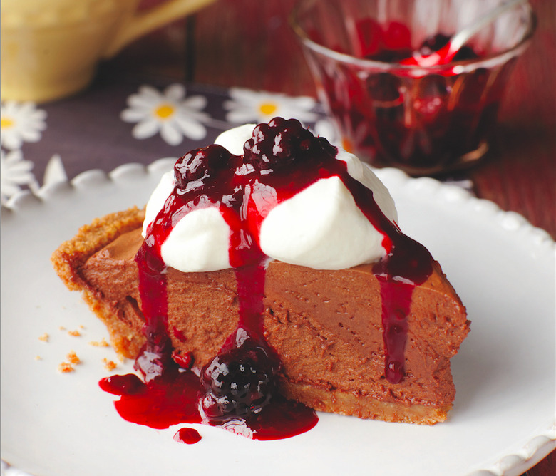 Espresso French Silk Pie With Blackberry Compote Recipe