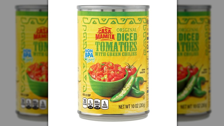 Can of Casa Mamita diced tomatoes