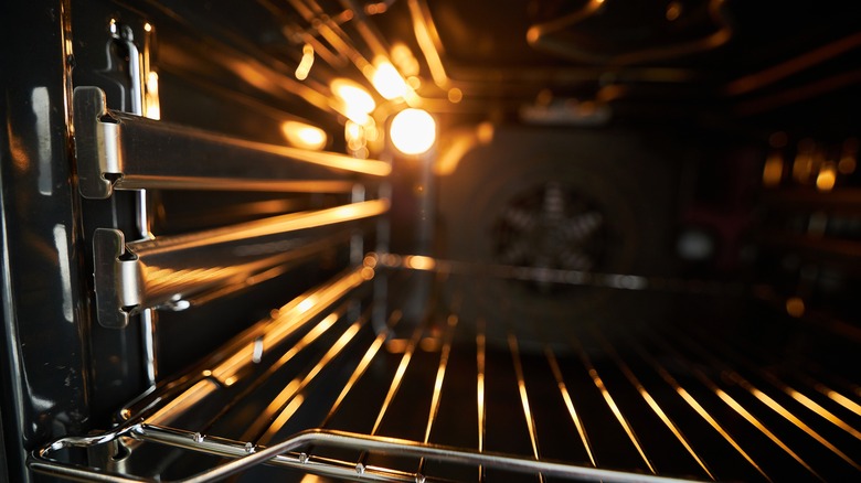 interior of a clean oven