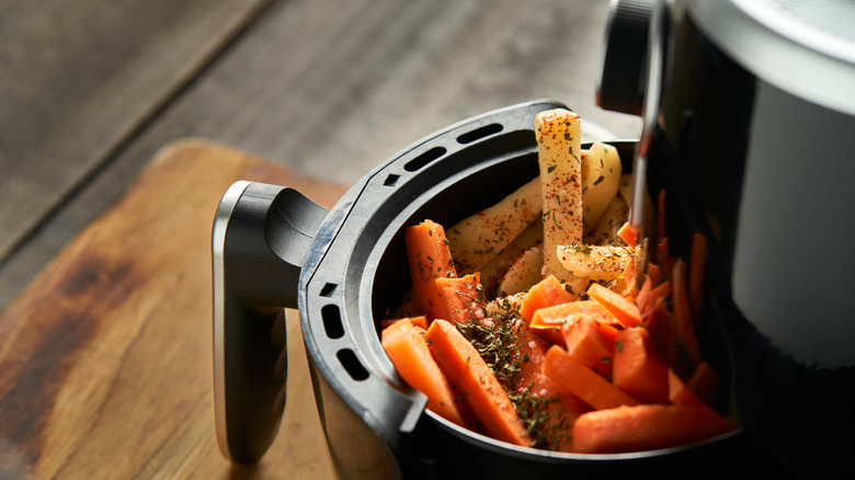 Air fryer carrots and potatoes