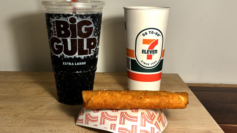 Steak and cheese taquito from 7-Eleven