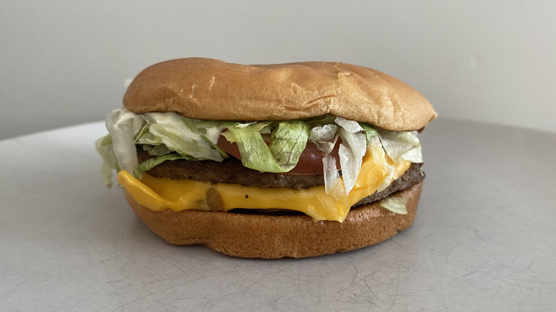 McDonald's Daily Double sitting on a plate