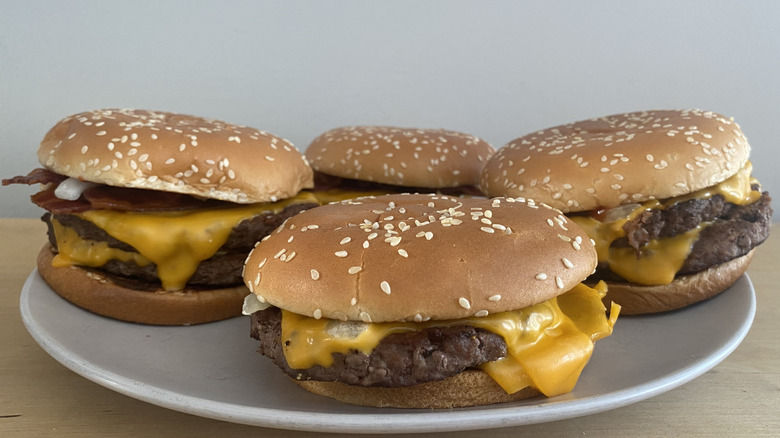 several McDonald's cheeseburger types