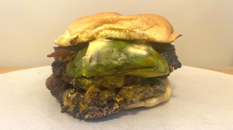 Avocado Bacon Burger from Shake Shack on a plate