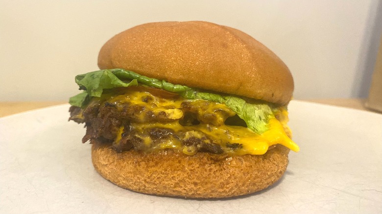Gluten Free ShackBurger from Shake Shack on a plate