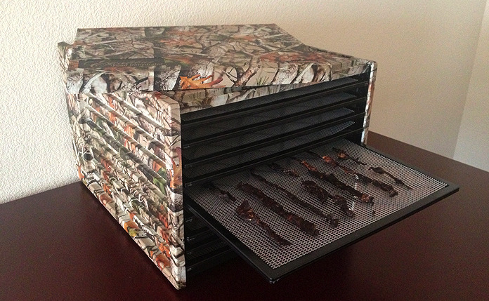 The Excalibur Camouflage Deluxe Dehydrator outperforms more affordable products.