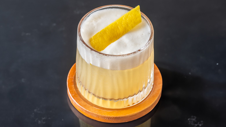 Whiskey sour cocktail