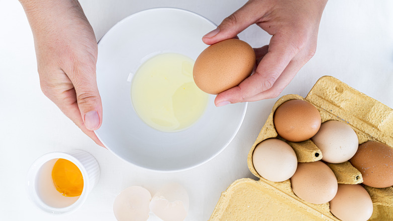 Bowl of egg whites
