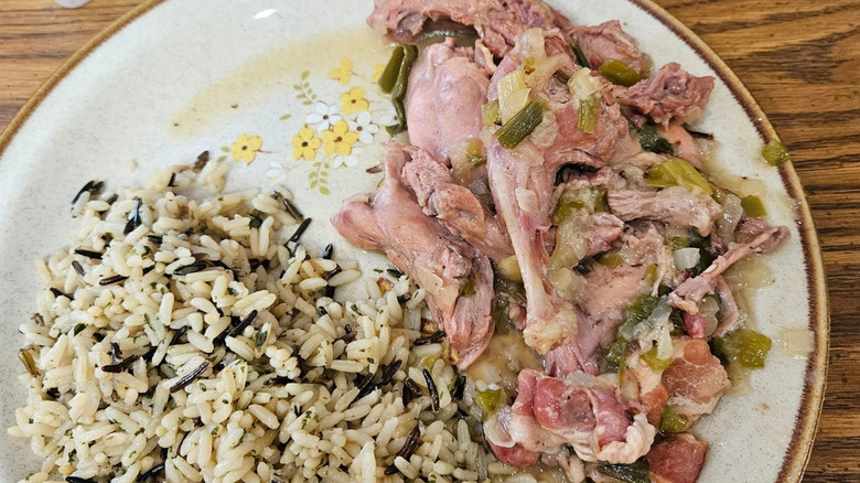 squirrel fricassee and rice