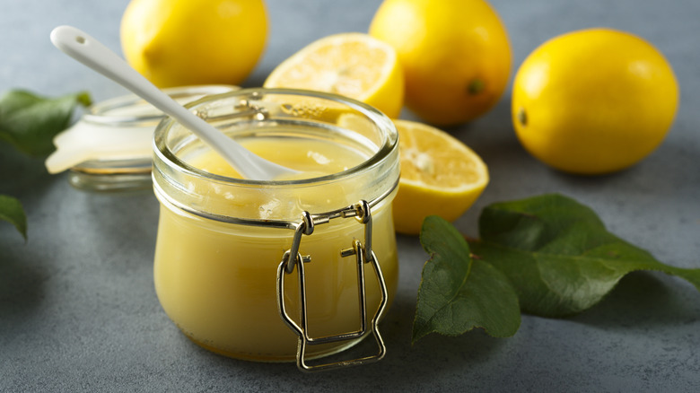 jar of homemade lemon curd