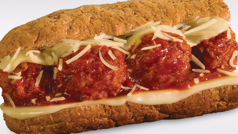 A Meatball Parmigiana sub from Blimpie.