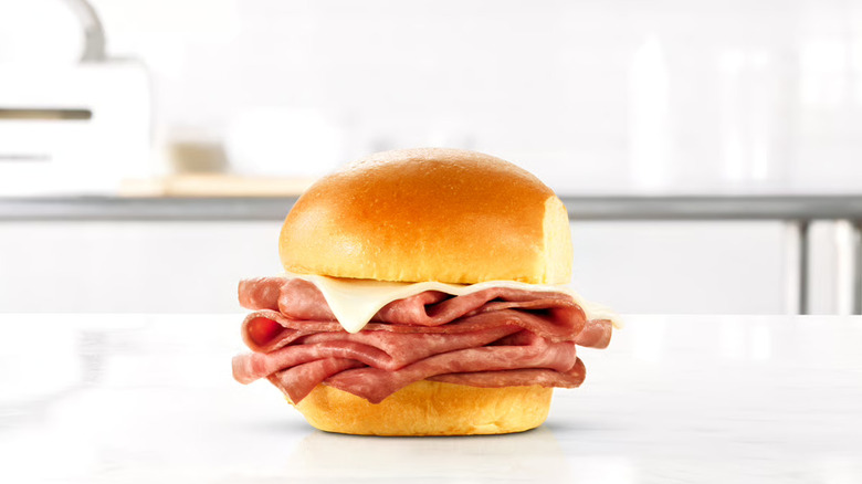 A roast beef slider from Arby's