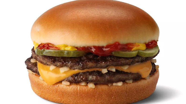 McDonald's McDouble sandwich.