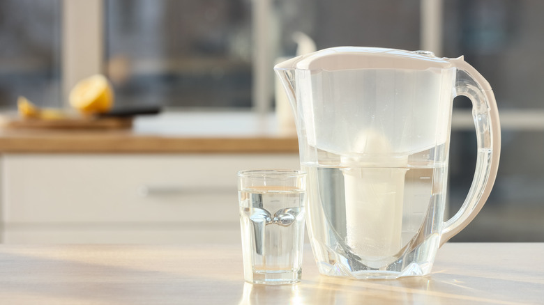 A water filter in a kitchen.