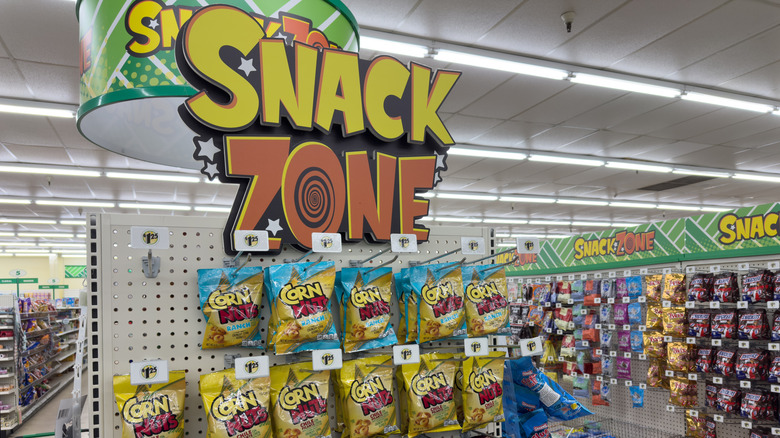 "Snack Zone" displayed inside Dollar Tree