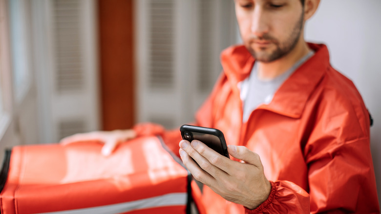 Food delivery worker