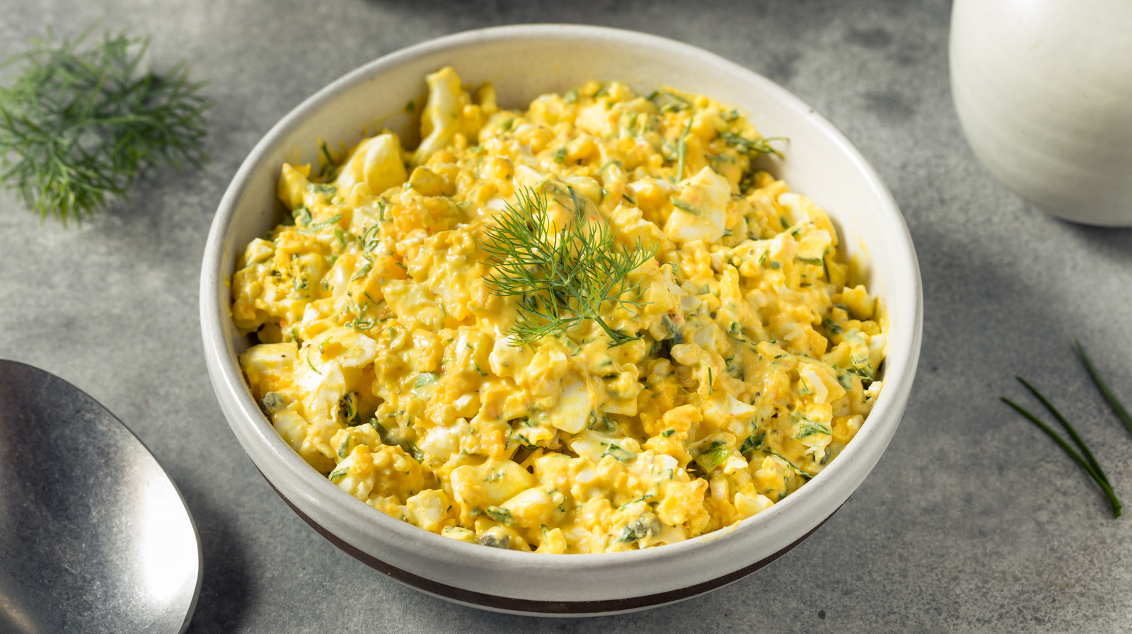 For a softer and creamier egg salad ditch the boiled eggs