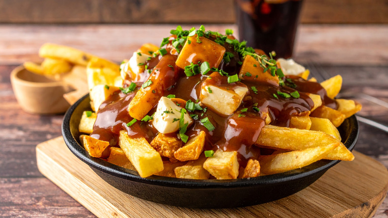 A bowl of Canadian poutine.