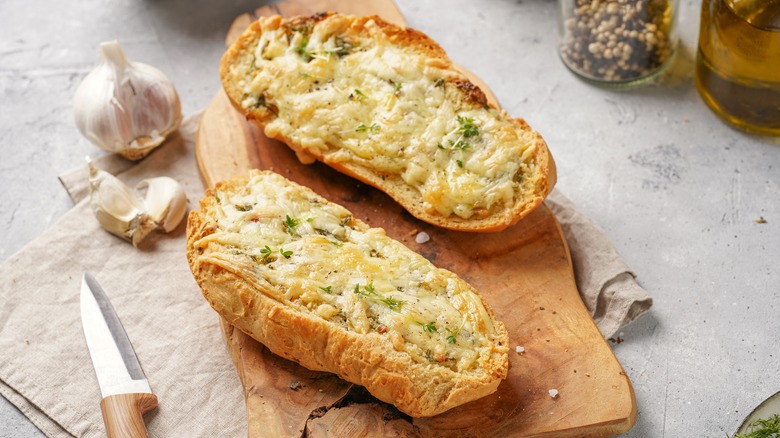 Slices of garlic bread