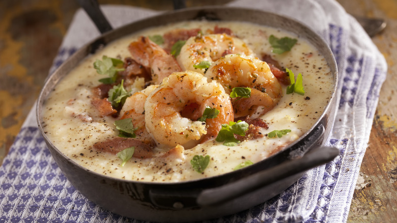 Grits and shrimp