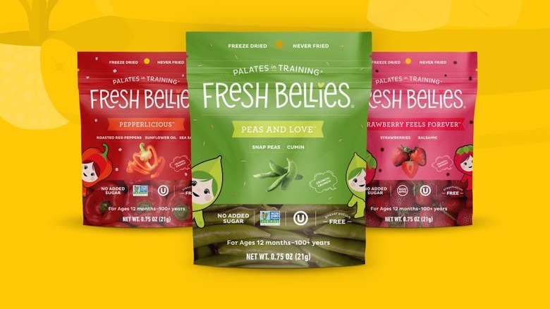 Bags of Fresh Bellies snacks