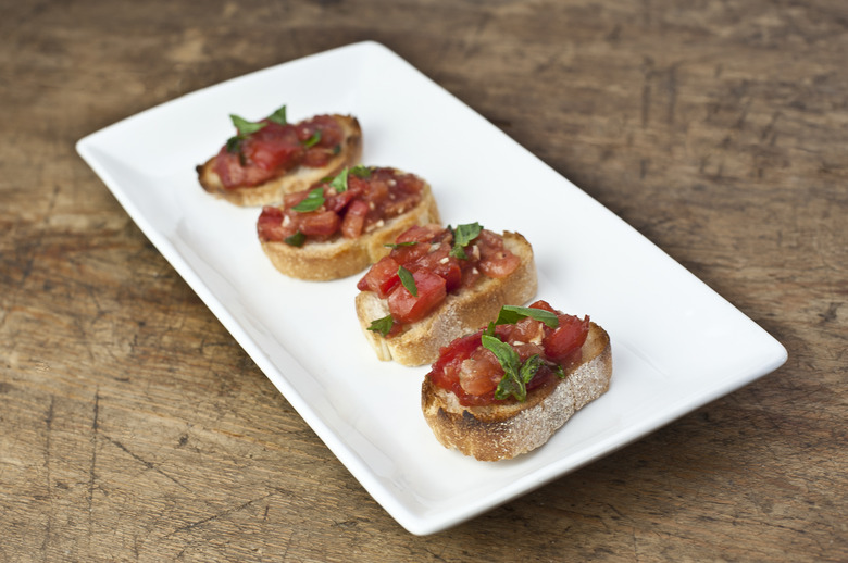 Fresh Tomato Bruschetta with Basil Recipe