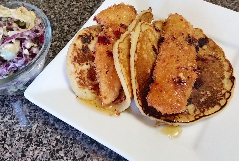 Fried Chicken And Blueberry Pancake 'Tacos' Recipe