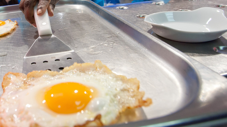 crisp-edged fried egg