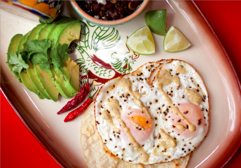 Fried Egg Taco With Avocado And Chipotle Black Beans Recipe