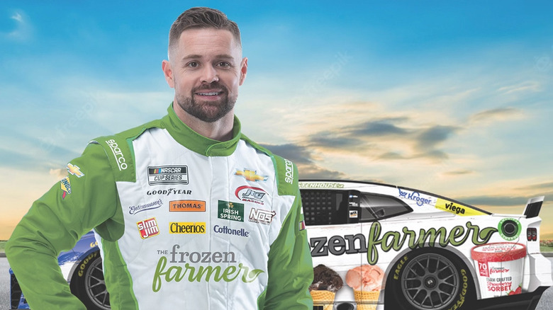 Frozen Farmer with NASCAR branding