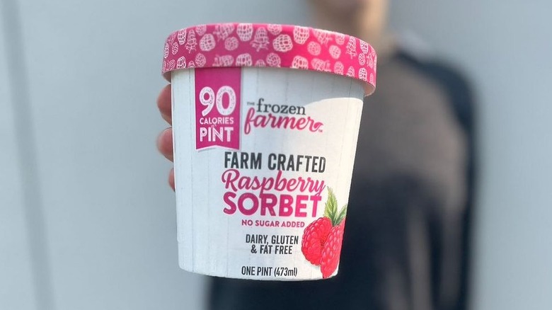 Frozen Farmer raspberry sorbet