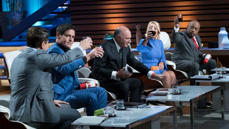 Shark Tank Sharks sample Frywall and wine