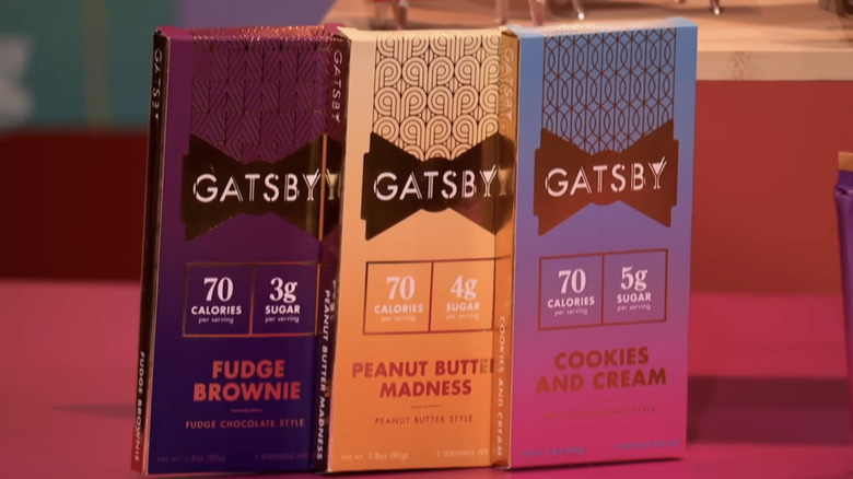 Gatsby chocolate bars on Shark Tank set