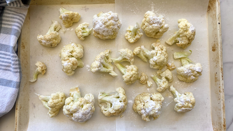 cauliflower on sheet pan