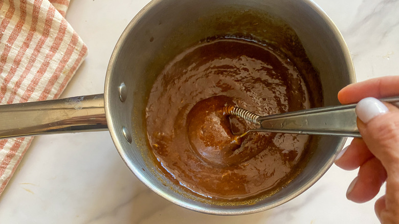 sauce in small pot