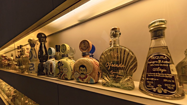 bottles of mezcal