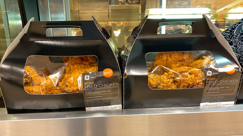 Pre-packaged fried chicken from Publix.