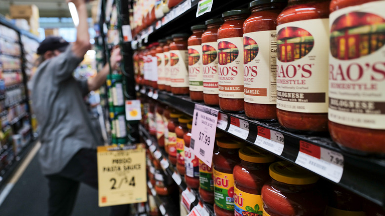 Jars of pasta sauce