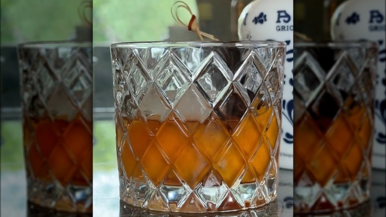 Italian version of an old fashioned cocktail